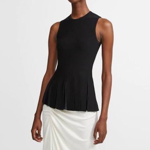 Theory Women's Pleated Peplum B Top - Picture 1 of 13